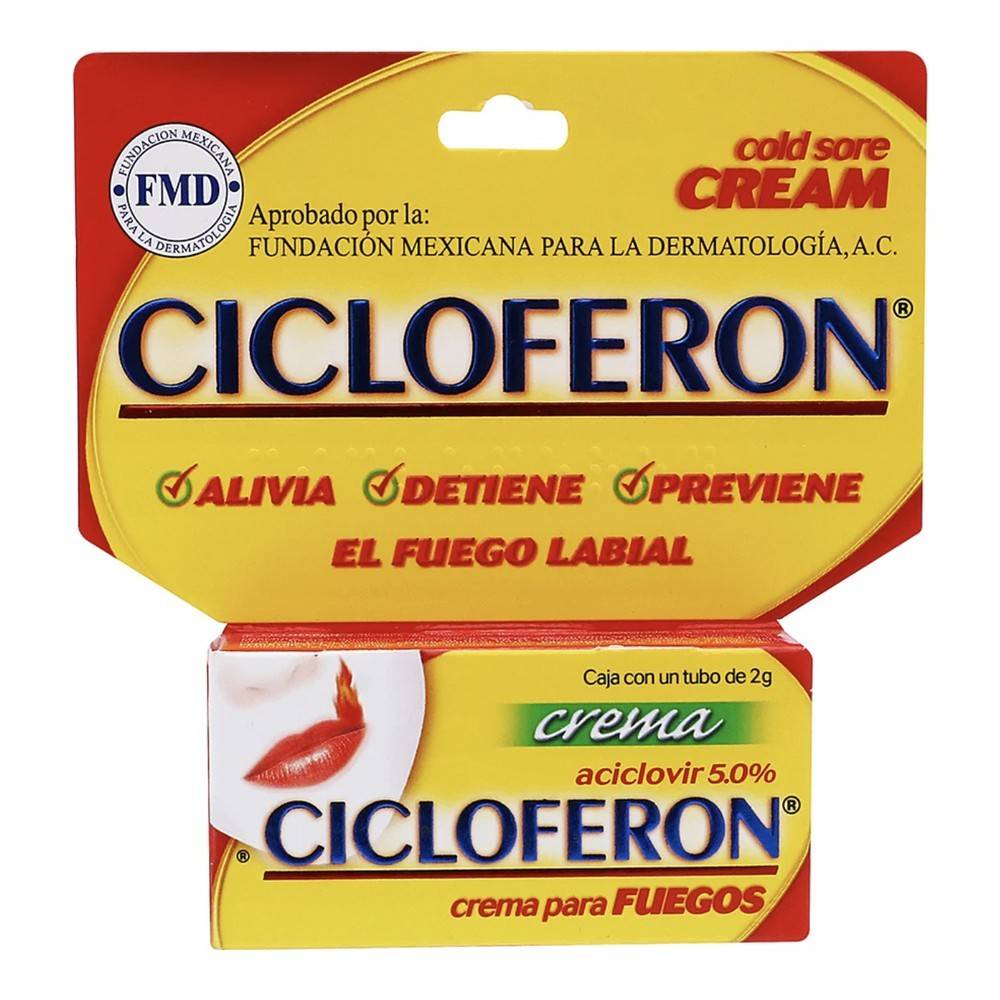 Cicloferon Crema 5.0% Aciclovir Tubo C/2 Gr. (Liomont)
